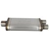 Afe Stainless Steel, With Muffler, 3 Inch to 2.5 Inch Pipe Diameter, Single Exhaust With Dual Exit 49-43128-P